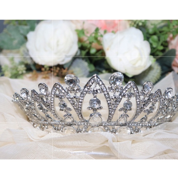 Silver and crystal tiara
